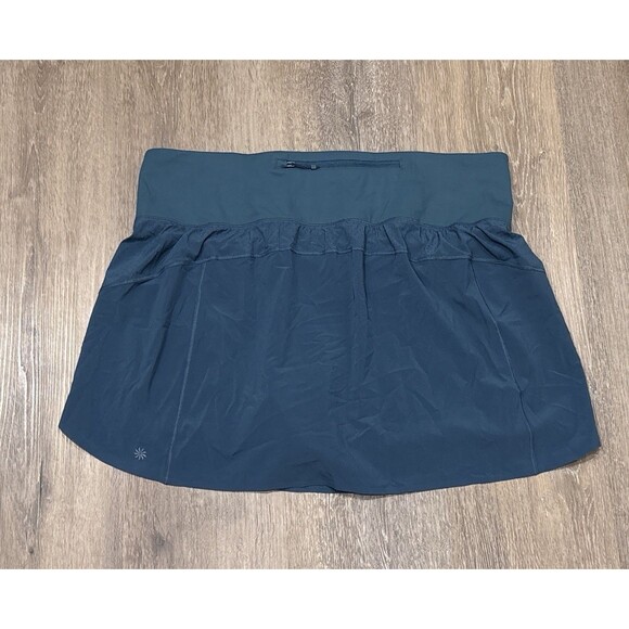 Athleta Run With It Skort Size 1X Blue Teal Stretch Lined Zip Pocket NEW - Picture 7 of 13